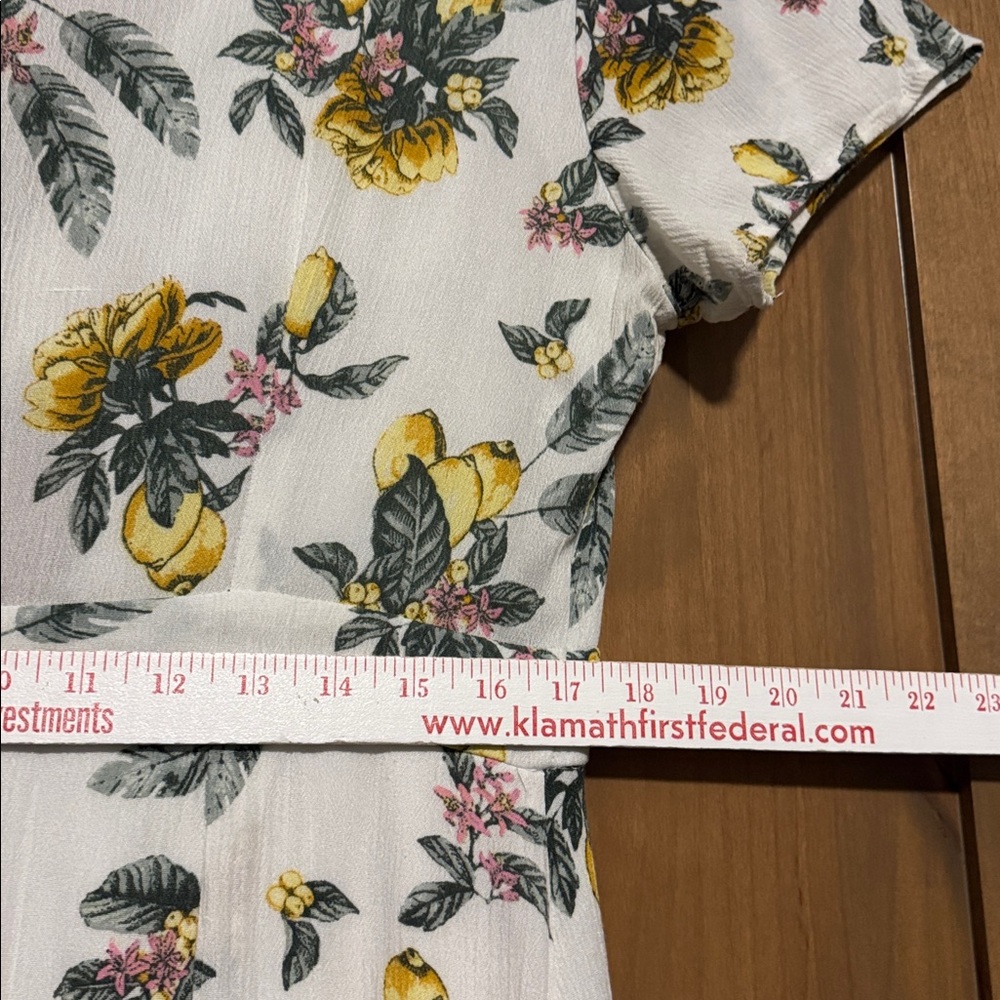 Rue 21 tie front lemon maxi dress 🍋 Womens XL 2 slit front Resort vacation Beach - Picture 15 of 15